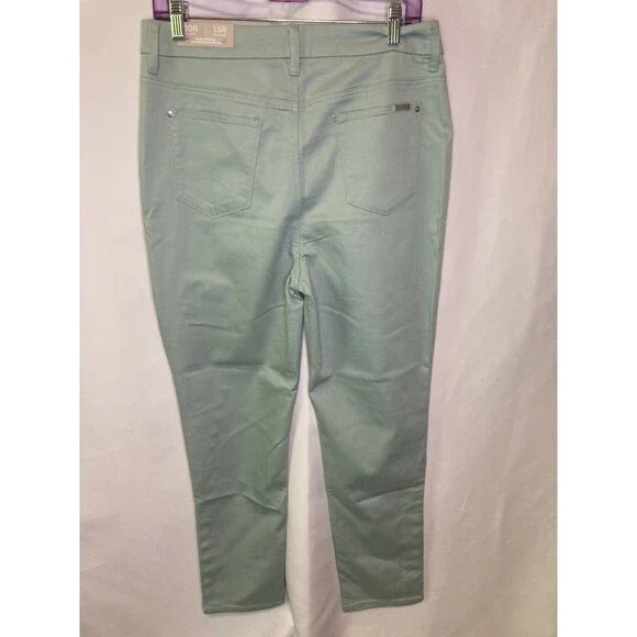 Chico's 10R Women's So Slimming Girlfriend Leg Ankle Green Blue Pants 1.5R New - Picture 1 of 12